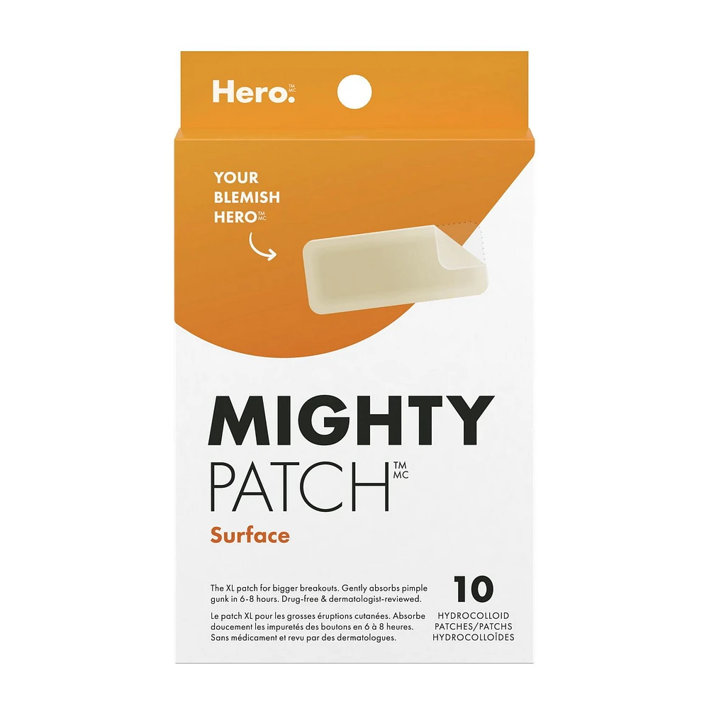 Mighty Patch Surface 10ct, Mighty Patch Surface XL Hydrocolloid Acne Patches, 10 units