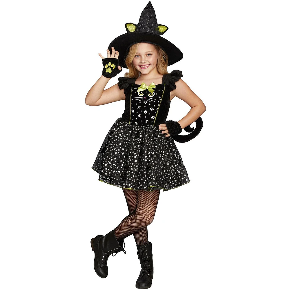 Girls Witchy Kitty Small Halloween Costume