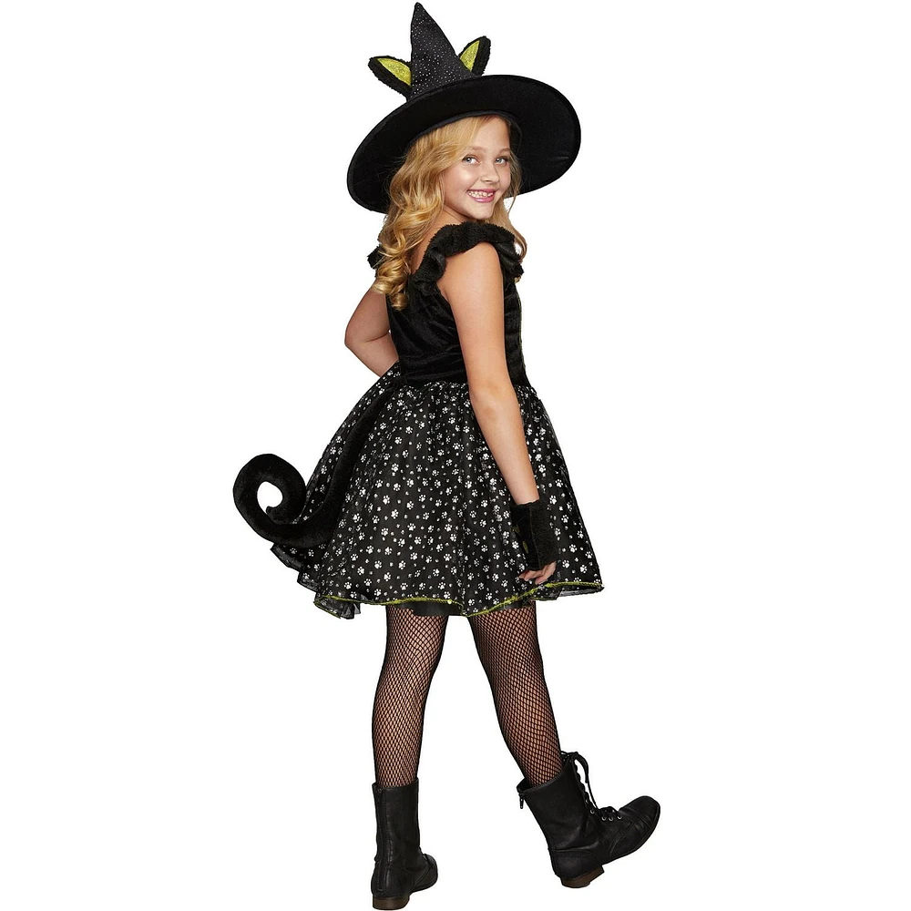 Girls Witchy Kitty Small Halloween Costume