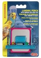 Living World Landing Perch Feeder with Mirror & Beads, Visual play centre