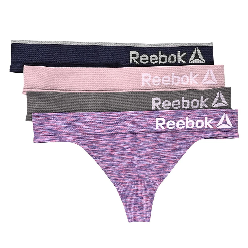 Reebok Ladies' 4 Pack Seamless Thongs