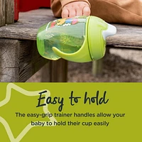 Tommee Tippee Sippee Trainer Cup with Handles, Water Bottle for Toddlers, Spill-Proof, BPA Free, 8oz, 7m+, Pack of 3, Pink, Green and Orange
