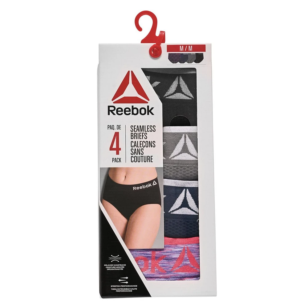 Reebok Ladies' 4 Pack Seamless Briefs