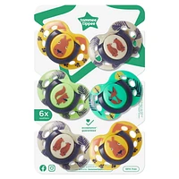 Sucettes de la gamme Fun Style de Tommee Tippee (18-36m, 6 pièces)