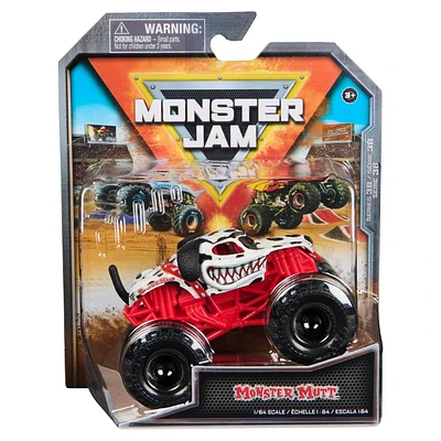 Monster Jam, Monster truck Monster Mutt Dalmatian officiel, véhicule en métal moulé, échelle 1:64, Jouets pour garçons à partir de 3 ans