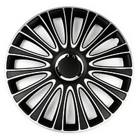 Alpena 17" Le Mans Wheel Covers, Silver & Black, set of 4, Hubcaps