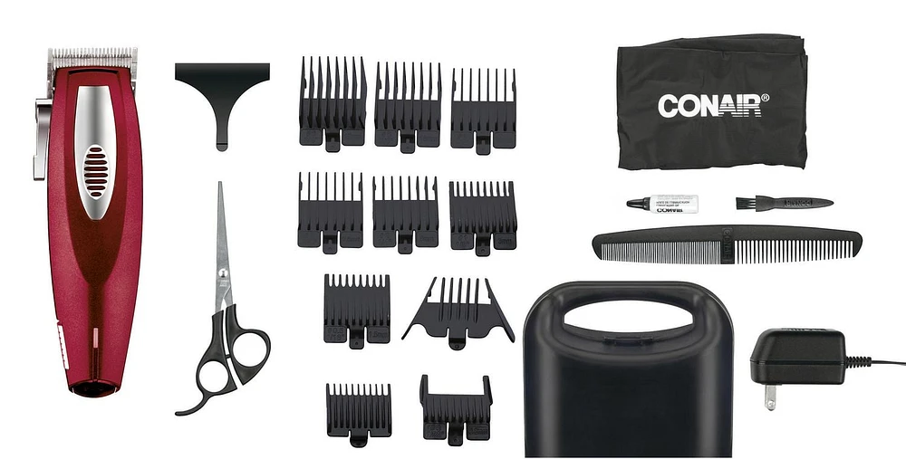 The Barber Shop PRO Series by Conair 19 Pc Lithium Ion Haircut Grooming Kit