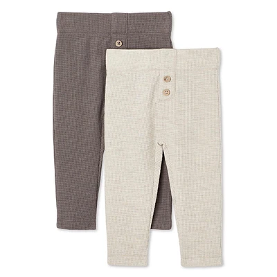 Lot de 2 pantalons en tricot gaufré George collection non genrée pour nourrissons