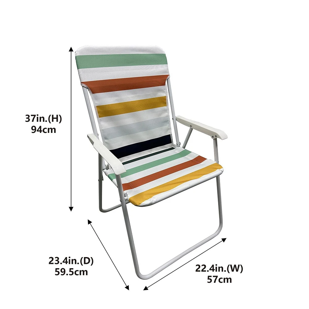 Mainstays Beach Folding Chair, Multi Stripe