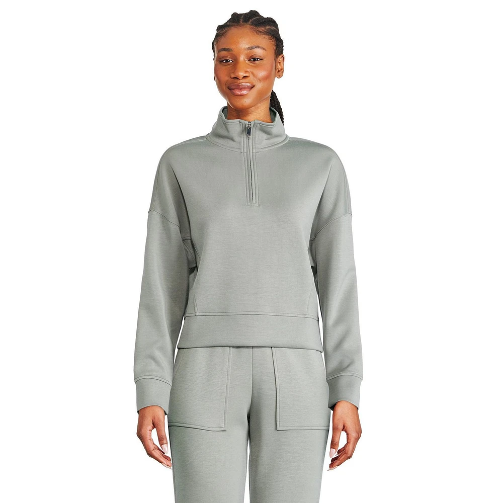 George Women's Half-Zip Scuba Popover, Sizes XS-XXL