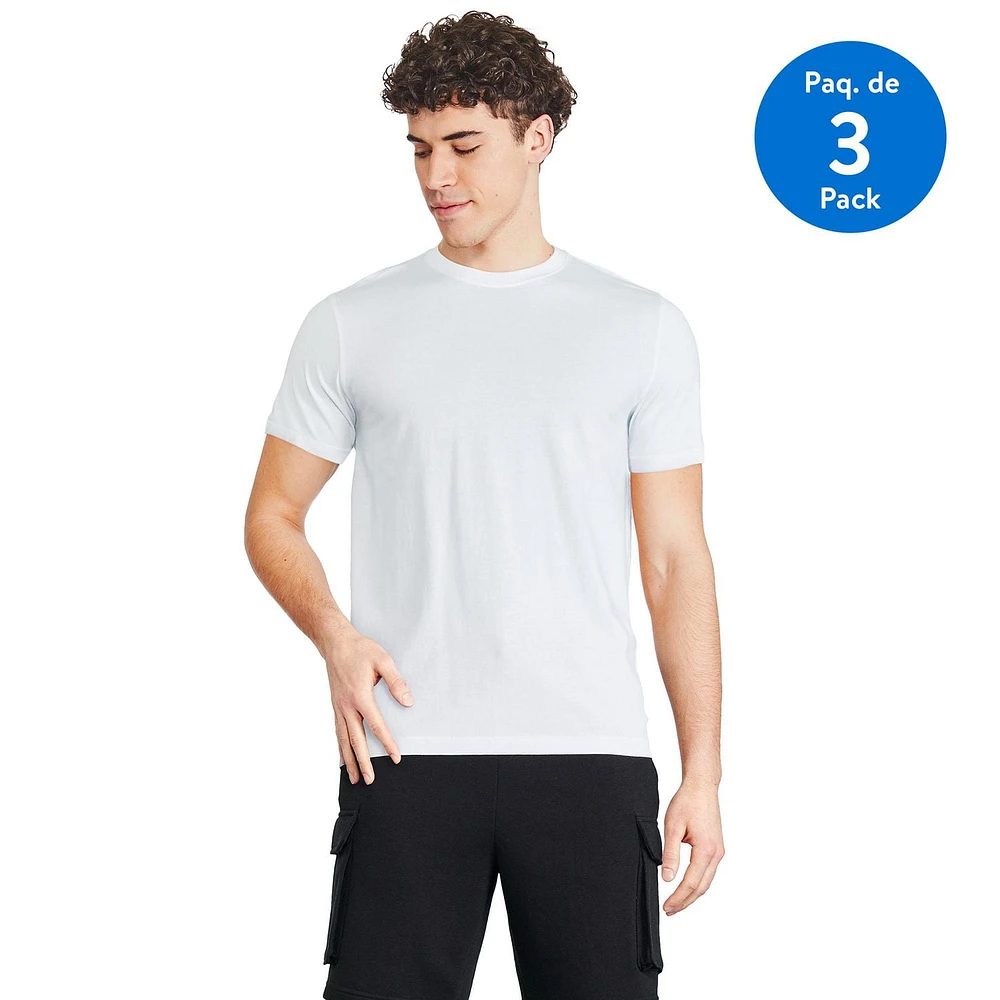 George Men's Basic Short Sleeve Tee 3-Pack