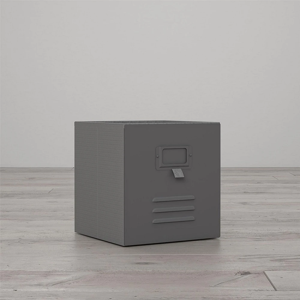 Little Seeds Nova Metal Locker Storage Bins 3 Pack - Graphite Grey