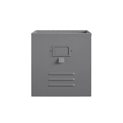 Little Seeds Nova Metal Locker Storage Bins 3 Pack - Graphite Grey