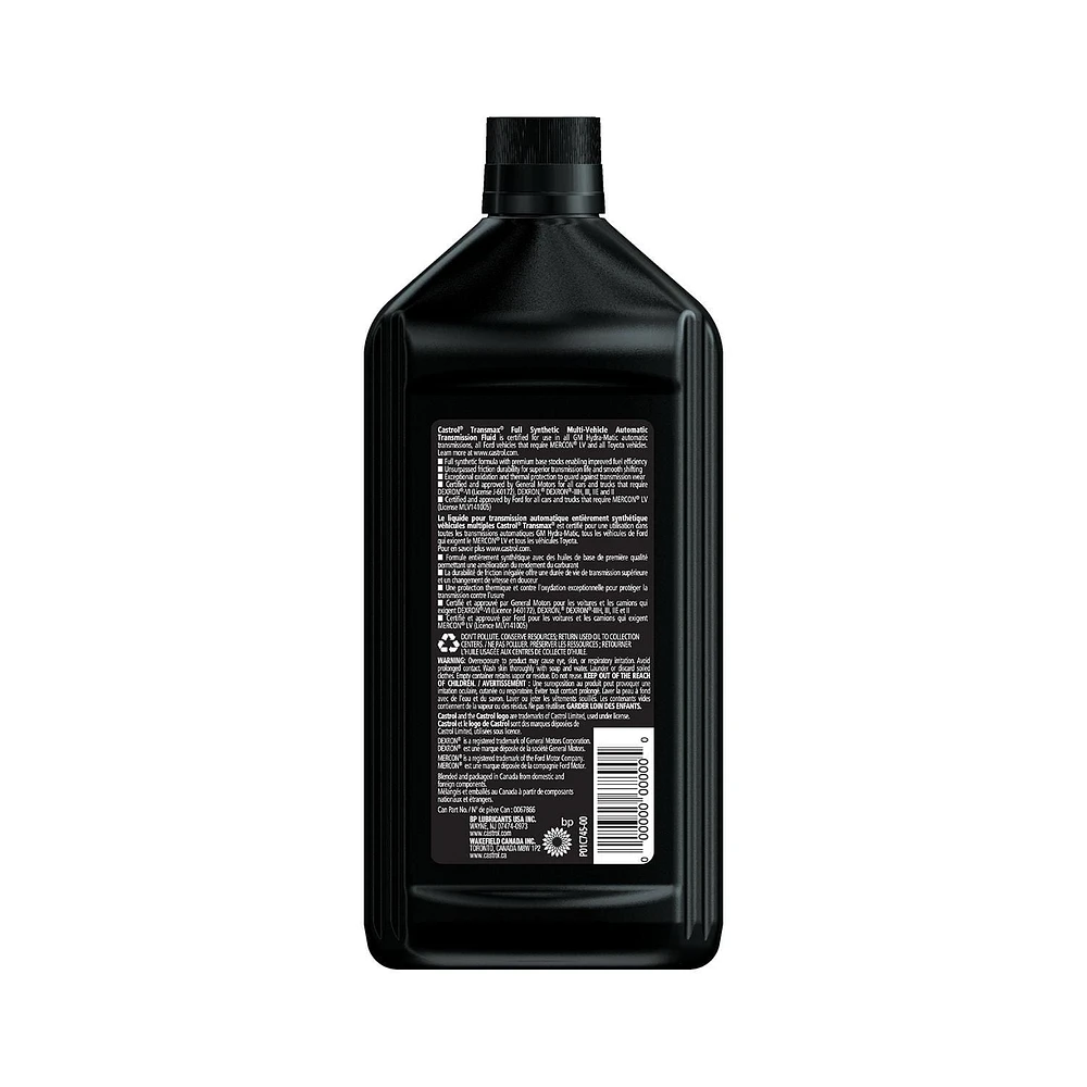 Castrol Transmax Full Syn Multi Vehicle ATF 6X946ml