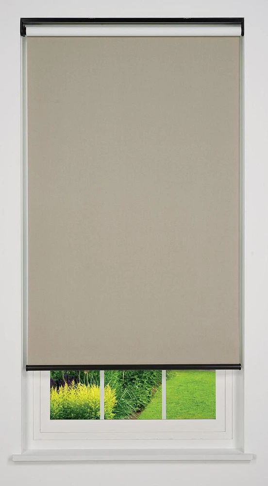 Linen Avenue Cordless Blackout Roller Shade-Blackout Taupe