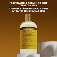 Shampooing hydratant en profondeur sans sulfates SheaMoisture Beurre de karité brut pour cheveux secs et endommagés avec algues de mer et huile d'argan 384 ml