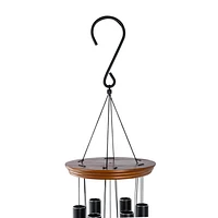 Hometrends 50" Classic Black Metal Outdoor Wind Chime, .5.9 x 5.9 x 60 Inches