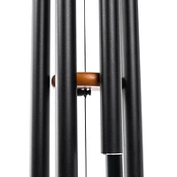 Hometrends 50" Classic Black Metal Outdoor Wind Chime, .5.9 x 5.9 x 60 Inches