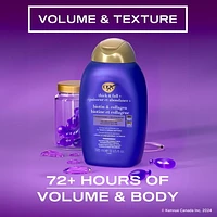 OGX Thick & Full + Biotin & Collagen Volumizing Conditioner, Nutrient-Infused Conditioner with Vitamin B7 Biotin Gives Hair Volume & Body for 72+ Hours, Sulfate-Free Surfactants, 385 mL