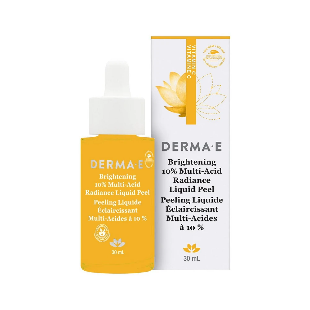 Vitamin C 10% Multi-Acid Radiance Liquid Peel, exfoliates, brightens and renews