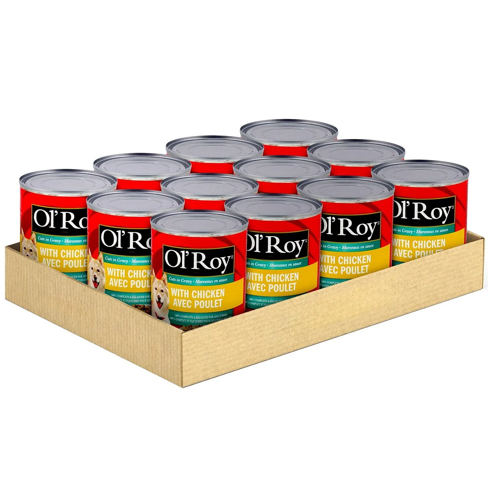 Ol' Roy Ol'Roy Chicken Cuts in Gravy Dog Food, Value Pack, 12 Cans x 374 g