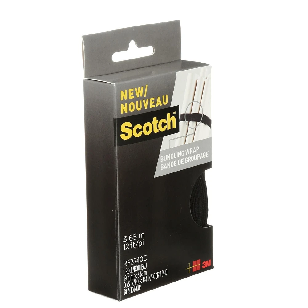 Scotch™ 19 mm x 3.6 m (0.75 in x 12 ft) Bundling Wrap, Black