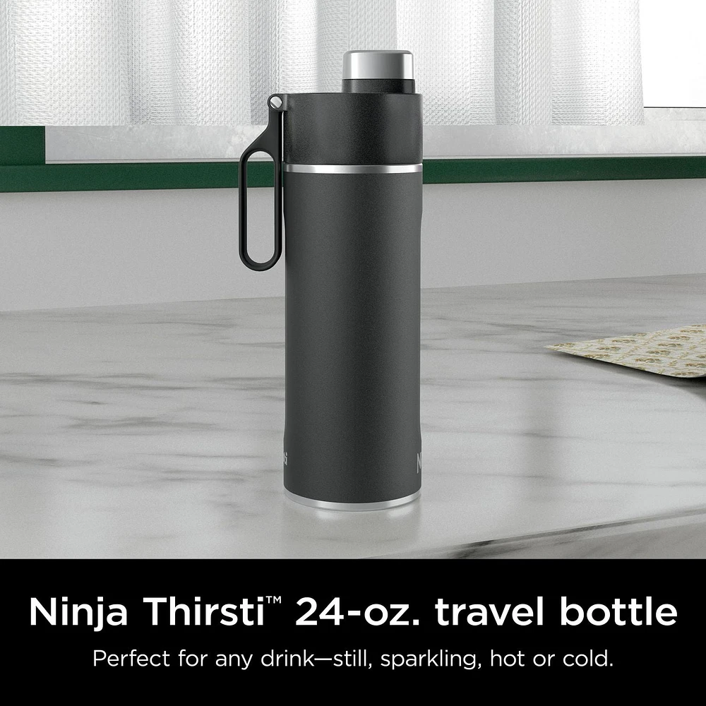 Ninja Thirsti 24oz. Travel Bottle, Black, Travel Bottle