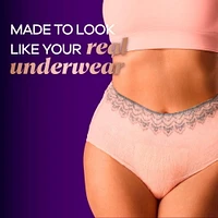 Always Discreet Boutique Incontinence and Postpartum Underwear for Women, Maximum Protection, S/M, Rosy, 20CT