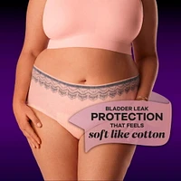 Always Discreet Boutique Incontinence and Postpartum Underwear for Women, Maximum Protection, S/M, Rosy, 20CT