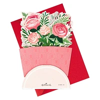 Hallmark Paper Wonder Pop Up Valentines Day Card, Displayable Bouquet (Happy Heart)