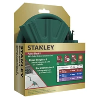 Stanley Power Block 8', 8ft 3-Outlet Grounded Outdoor Extension Cord