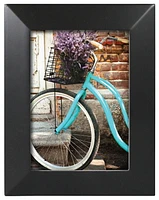 Hometrends 5x7 Wide Beveled Tabletop Picture Frame, Black, 5x7 Bevel Black Frame