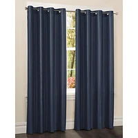 Faux Silk Drapery Grommet Window Panel, 1 Panel