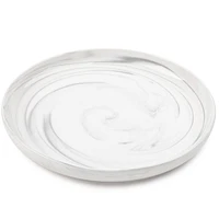 Thyme & Table Grey Marble Stoneware Round Dinner Plate, Made of Stoneware