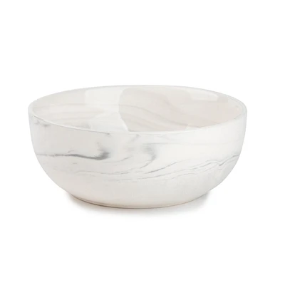 Thyme & Table Grey Marble Stoneware Round Cereal Bowl, Made of Stoneware