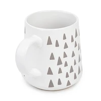 Thyme & Table Stoneware Mug, 16 fl oz, White Triangles