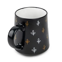 Thyme & Table Stoneware Coffee Mug, 16 fl oz, Black Leaf