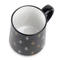 Thyme & Table Stoneware Coffee Mug, 16 fl oz, Black Leaf