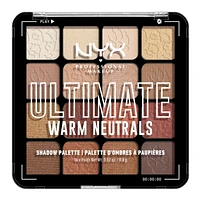 NYX PROFESSIONAL MAKEUP, Ultimate Shadow Palette, 16-shade Eyeshadow Palette, Vegan Formula - Warm Neutrals, Pro-Level Eyeshadow Palette