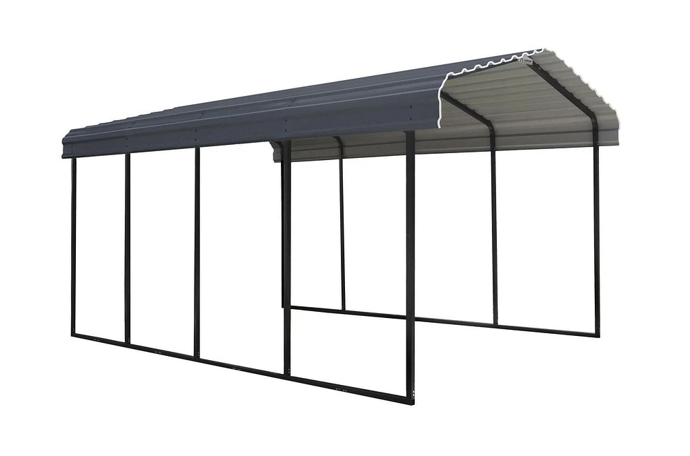 Arrow Carport 12 ft. x 20 ft. x 9 ft. Charcoal