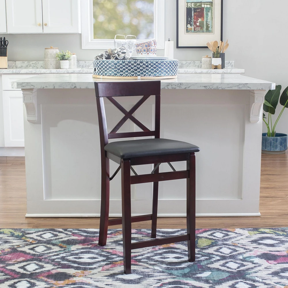 Bronson X Back Folding Counter Stool