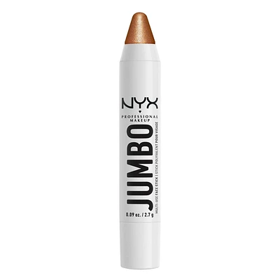 NYX PROFESSIONAL MAKEUP, Crayon polyvalent pour le visage Jumbo, Fini nacré, Formule végétalienne - Blueberry Muffin Surligneur en bâton ultra-doux au fini nacré