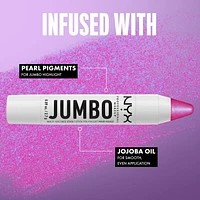 NYX PROFESSIONAL MAKEUP, Crayon polyvalent pour le visage Jumbo, Fini nacré, Formule végétalienne - Blueberry Muffin Surligneur en bâton ultra-doux au fini nacré