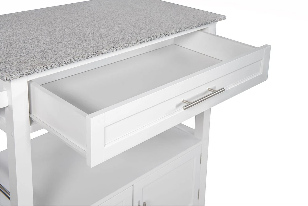 Alders White Kitchen Cart