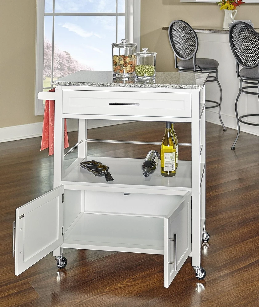 Alders White Kitchen Cart