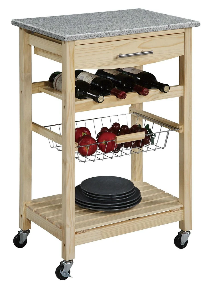 Spence Natural Kitchen Cart