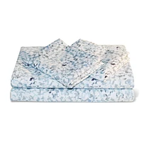 Wabasso 6pc Aqua Print Sheet Set King