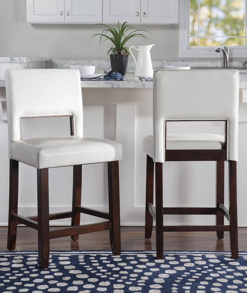 Wallace White Counter Stool