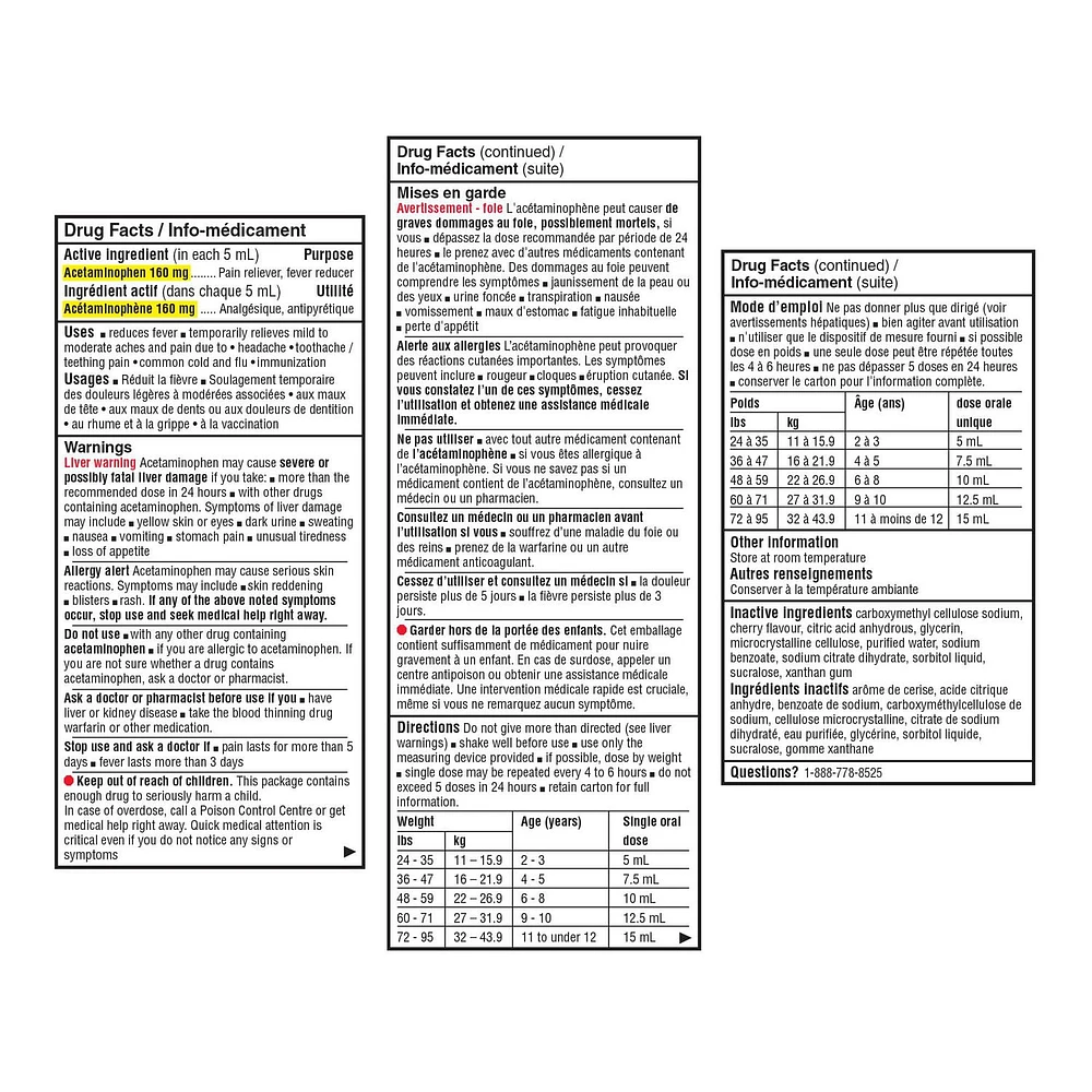 Equate Children's Acetaminophen Suspension, 100 mL