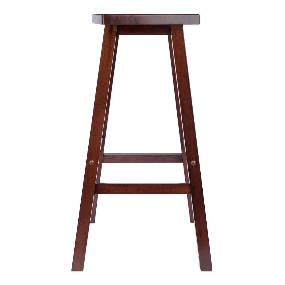 Winsome Katashi 29" Fan shape Bar Stool in Walnut Finish